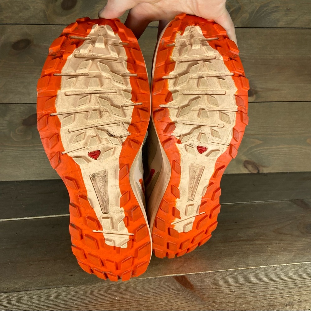 salomon sense ride 4 womens size 9.5 shoes orange athletic trail running sneaker - Picture 7 of 8